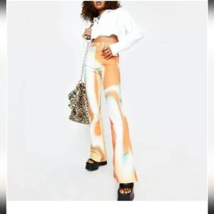 NWOT Jaded LondonLadies Ombré Swirl PrintHigh Waist Bootcut JeansSize 25